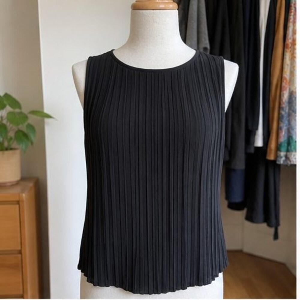 Black Pleated Blouse